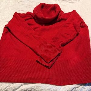 Athleta Bold Red Cowl Neck Sweater